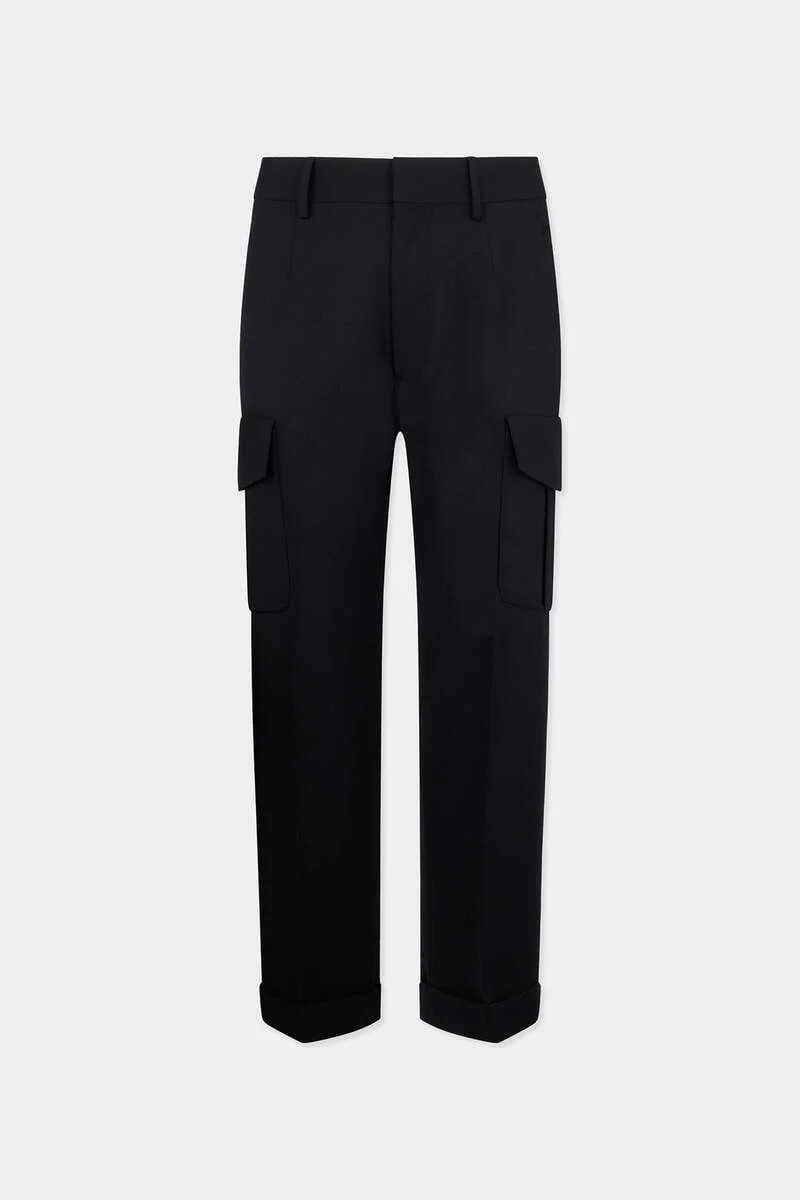 TROPICAL WOOL STRAIGHT CARGO PANT - 1