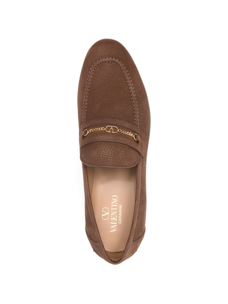 chain logo-plaque loafers 4