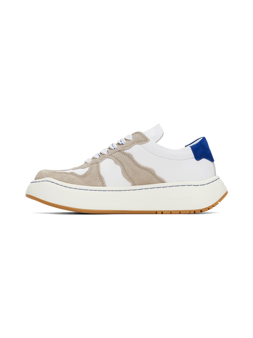White & Taupe Log BAUS Sneakers - 3