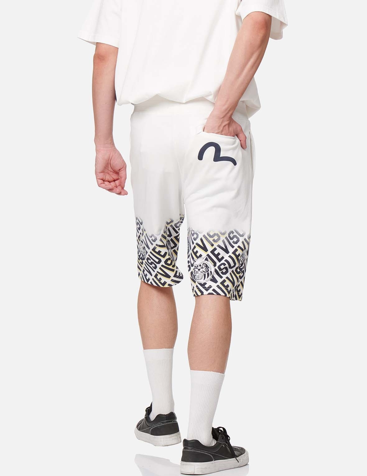 DARUMA MONOGRAM OMBRE PRINT SWEAT SHORTS - 4