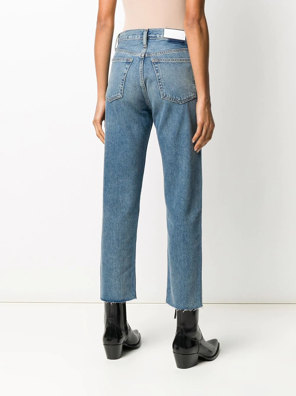 high-rise cropped straight-leg jeans - 4