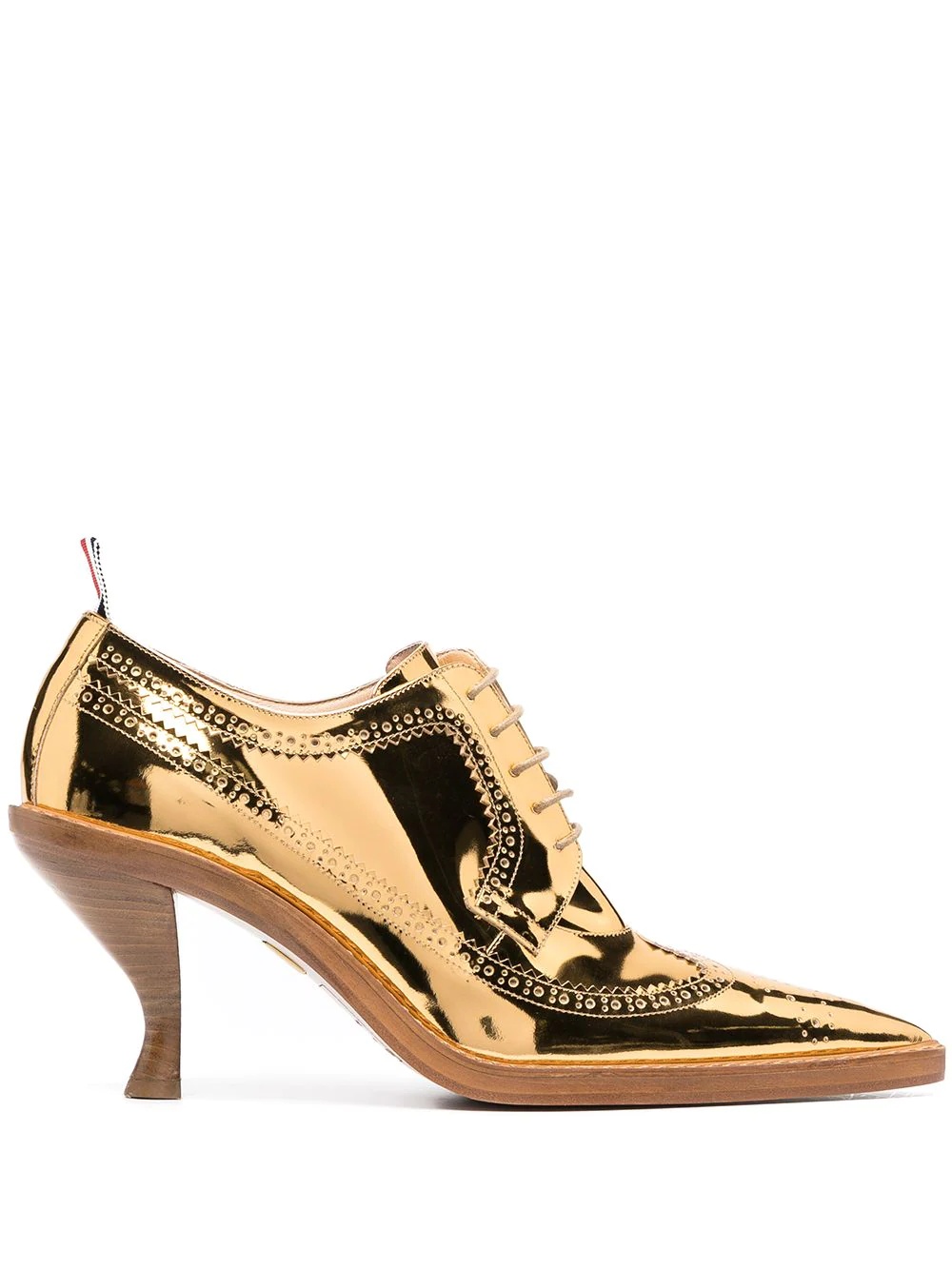 metallic longwing brogues with sculpted heel - 1