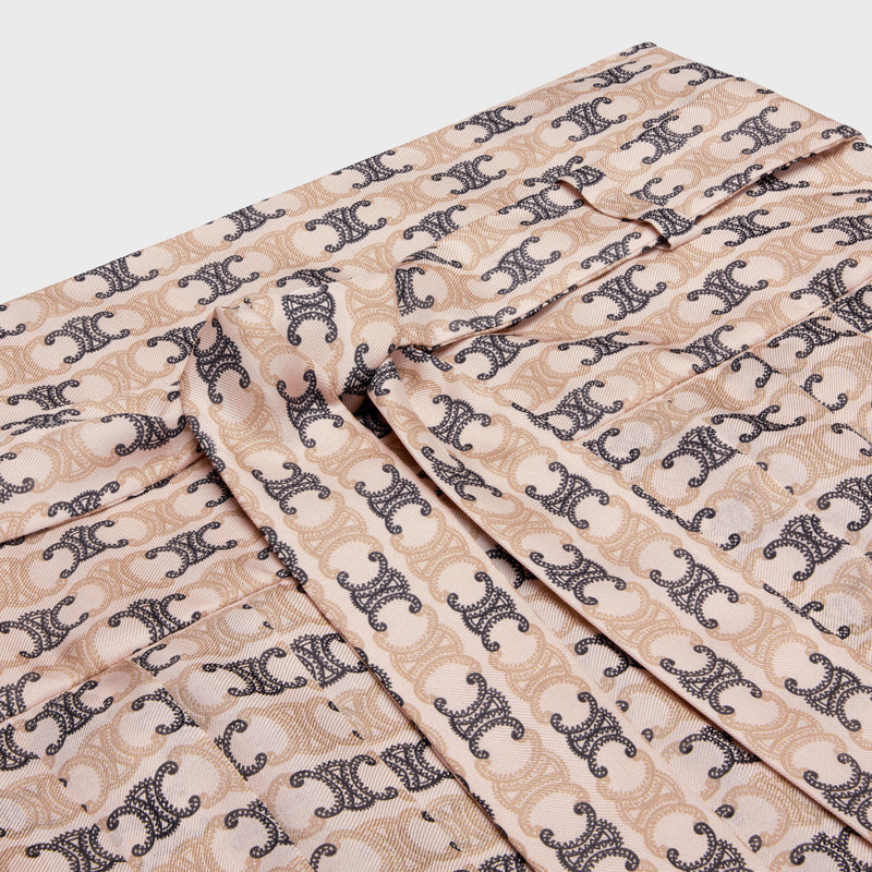 pleated skirt in silk georgette 3