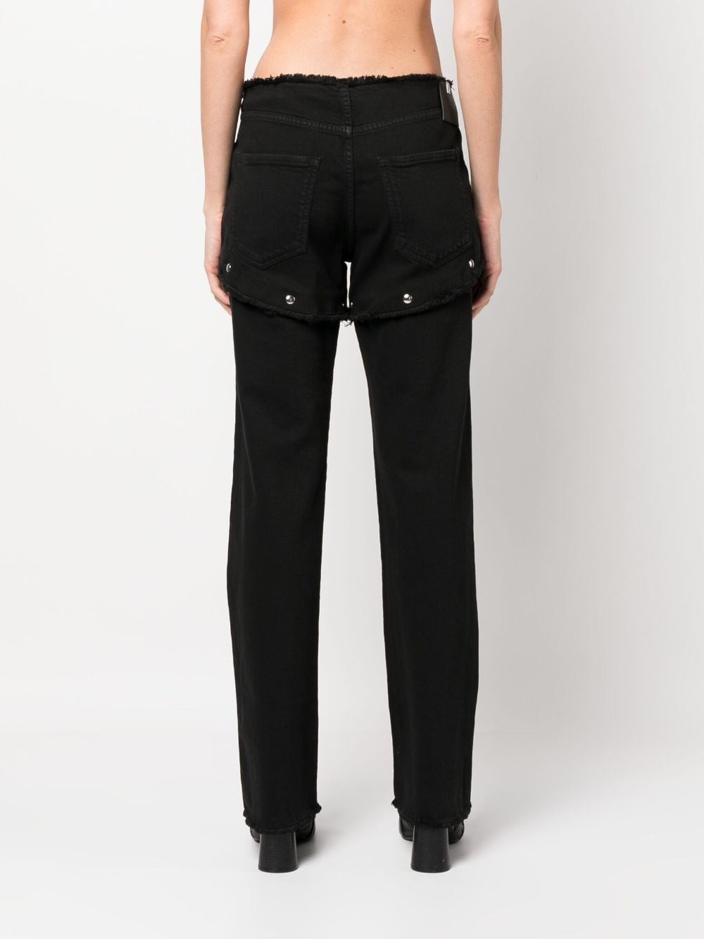 Snap Off frayed straight-leg jeans - 4