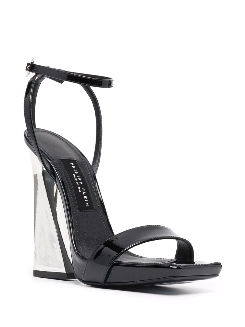 PHILIPP PLEIN high-heel leather sandals outlook