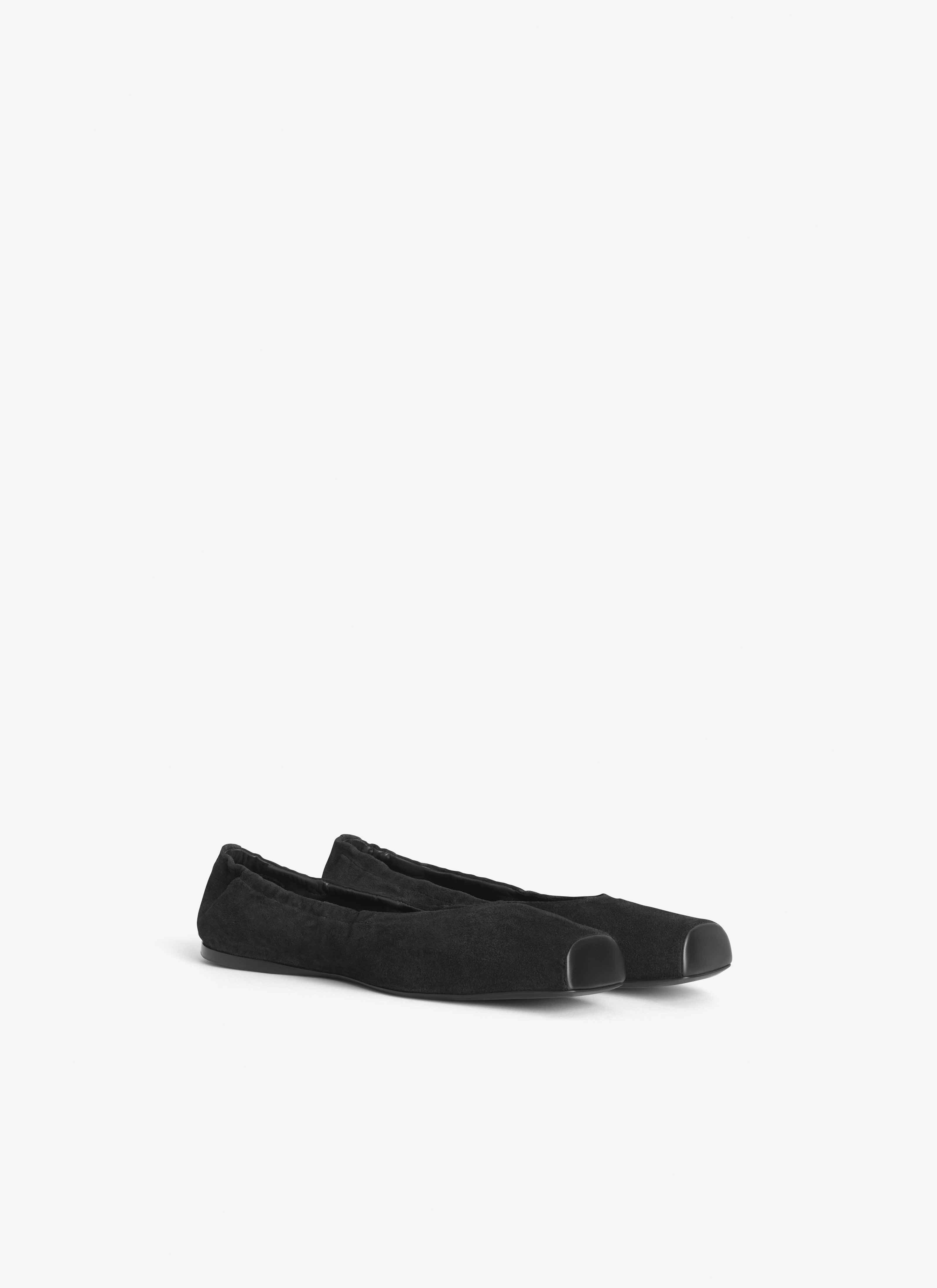 SQUARE BALLET FLATS IN LEATHER - 3