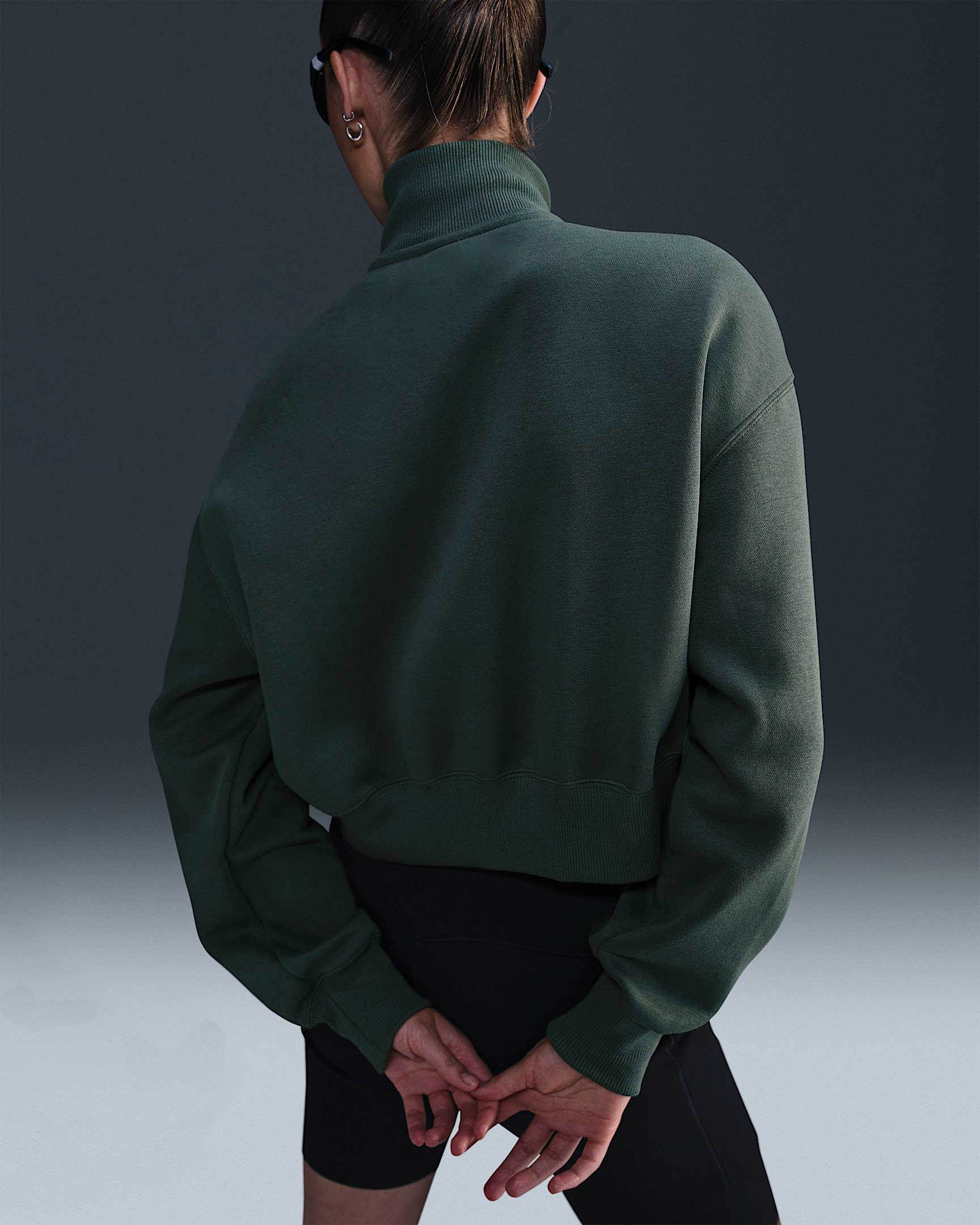 Nike Sportswear Phoenix Fleece Women's 1/2-Zip Cropped Sweatshirt - 2