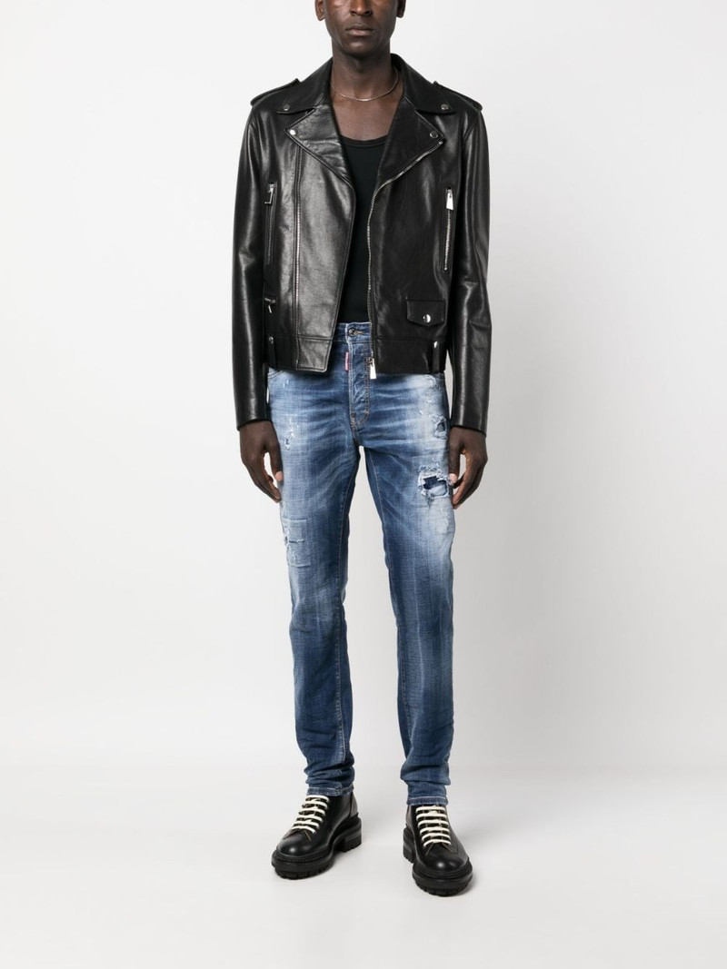 DSQUARED2 slim-fit distressed-finish jeans outlook
