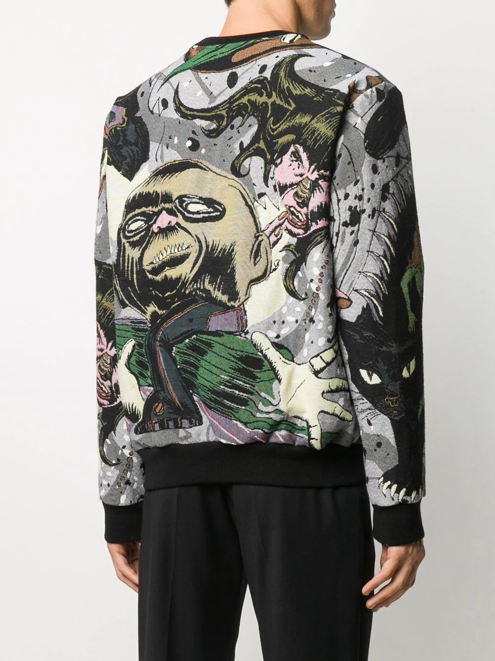 intarsia cartoon sweatshirt - 4