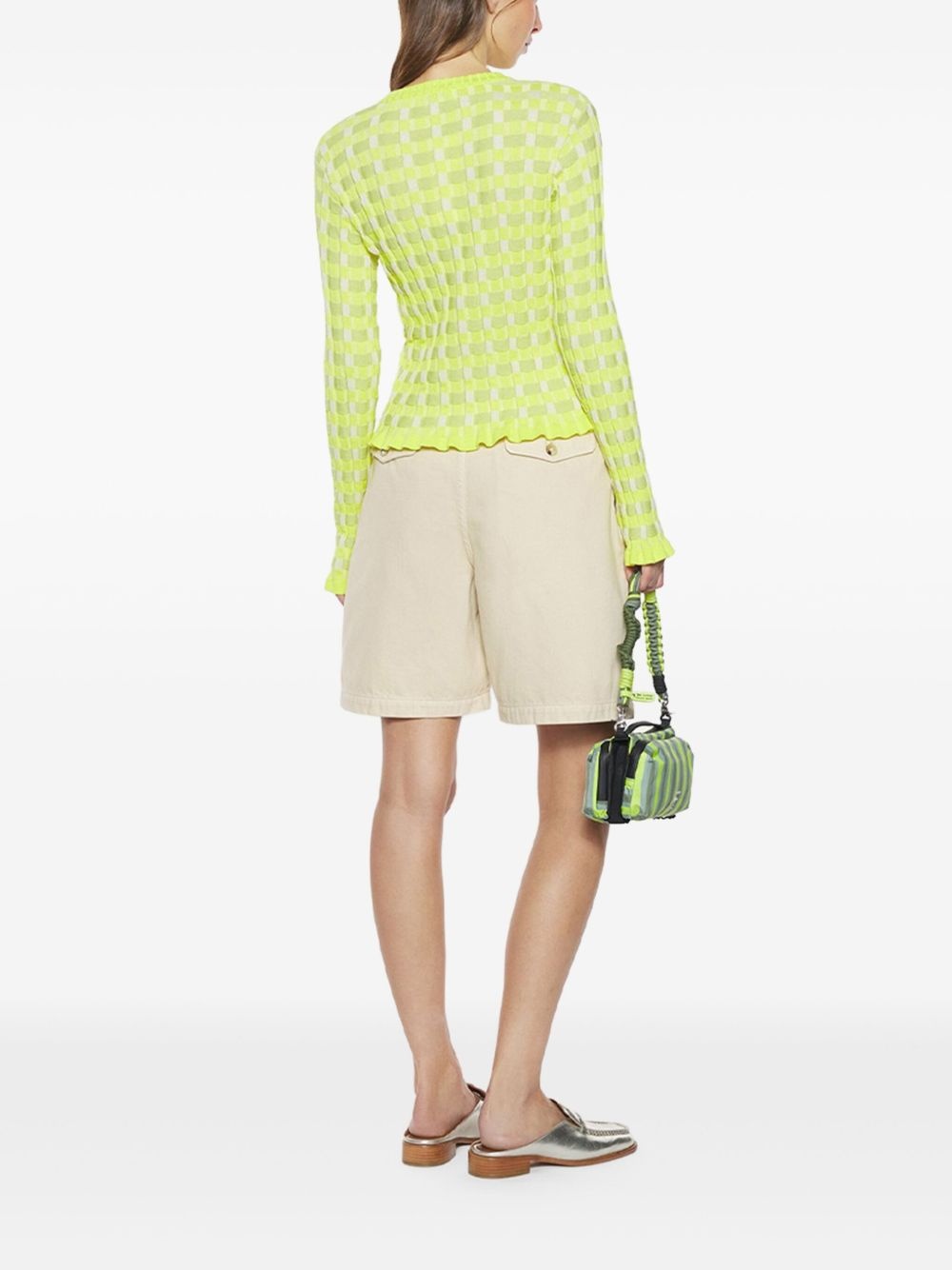 checkered cardigan - 3