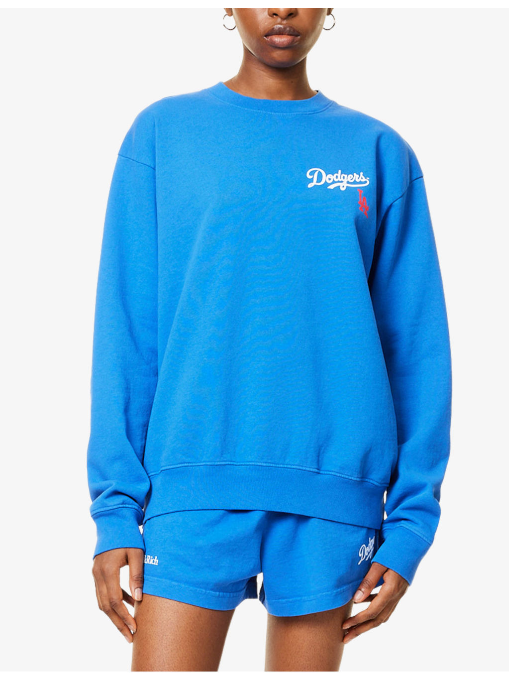 Dodgers Serif Round-Neck Cotton-Jersey Sweatshirt - 3
