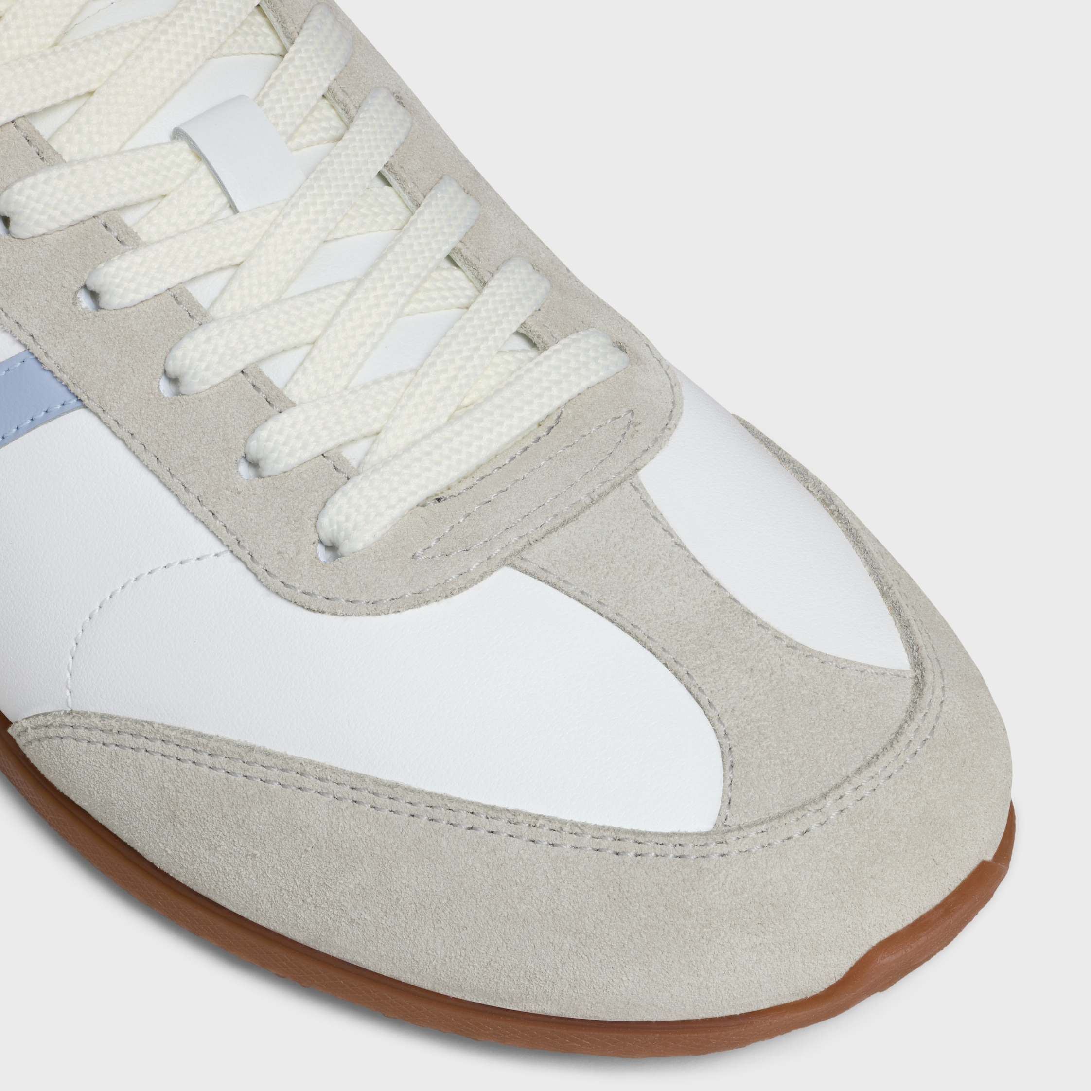 CELINE JOGGER - LOW LACE-UP SNEAKER IN CALFSKIN AND SUEDE CALFSKIN - 4