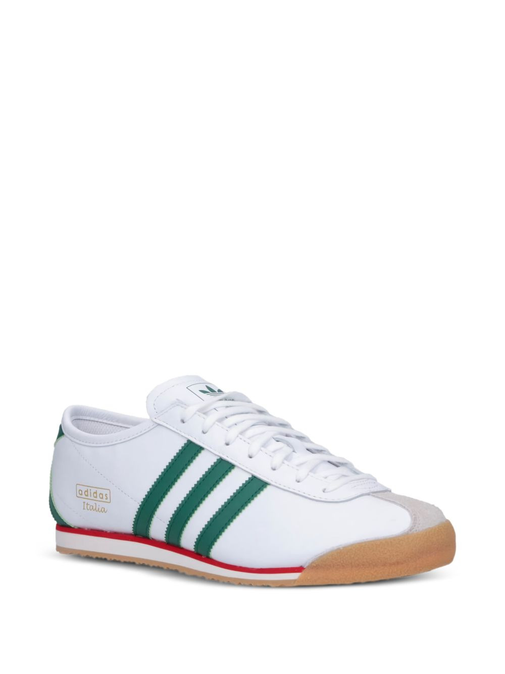 70s italian three-stripe leather trainers - 2