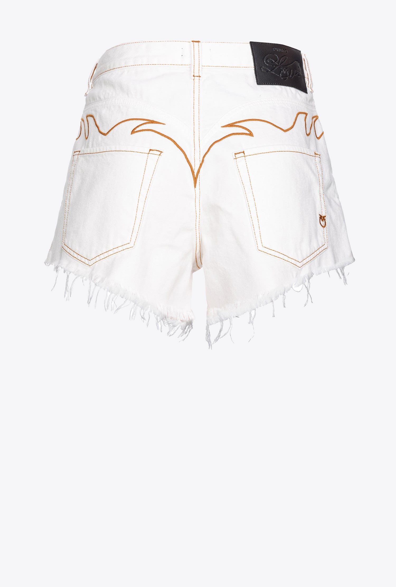 FRINGED SHORTS WITH EMBROIDERY ON THE BACK - 6
