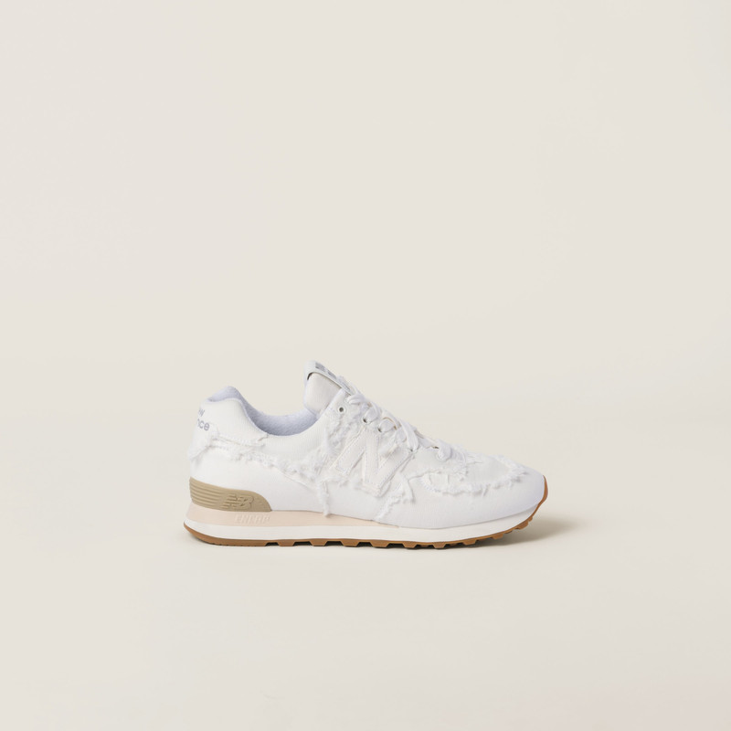 Miu Miu New Balance 574 x Miu Miu denim sneakers outlook