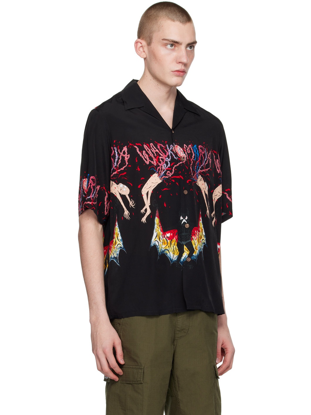 Black Printed Shirt - 2