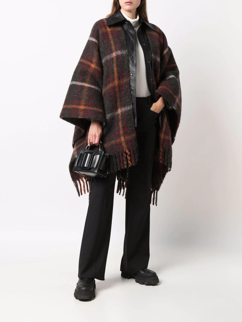 tartan cape-coat - 2