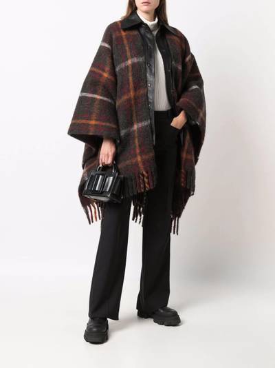 Golden Goose tartan cape-coat outlook