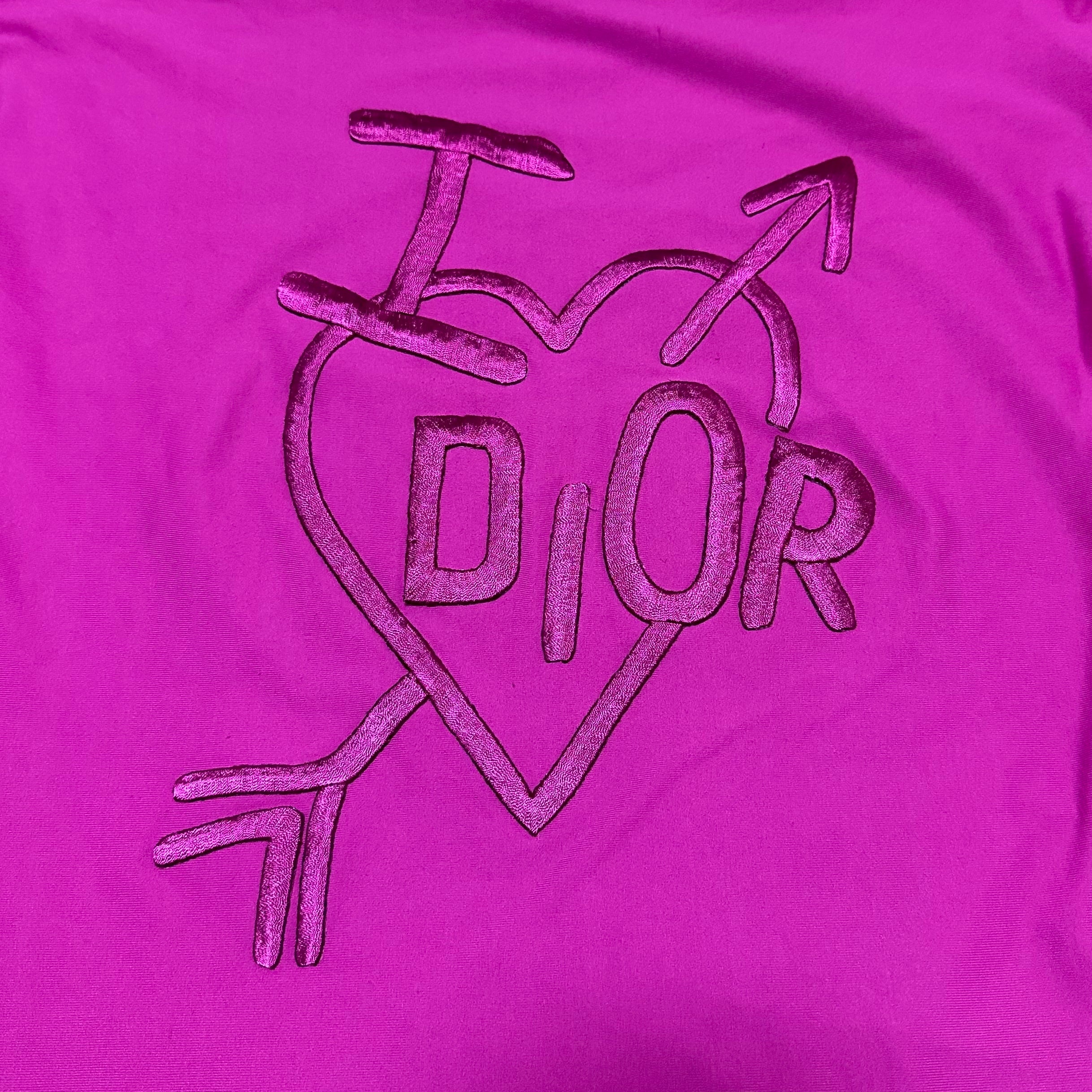 CHRISTIAN DIOR Fall Winter 2004 "I Heart Dior" Embroidered Logo Long Sleeve T-Shirt - 4