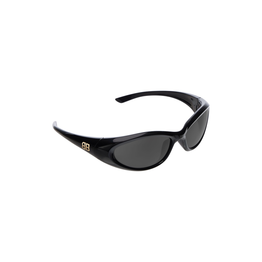 Sporty B Round Af Sunglasses  in Black - 3
