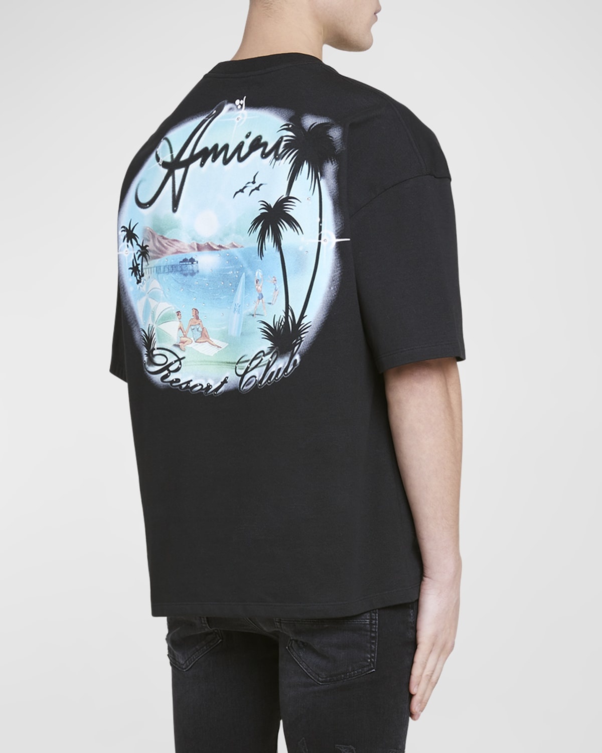 Men's Oversized Airbrush T-Shirt - 4