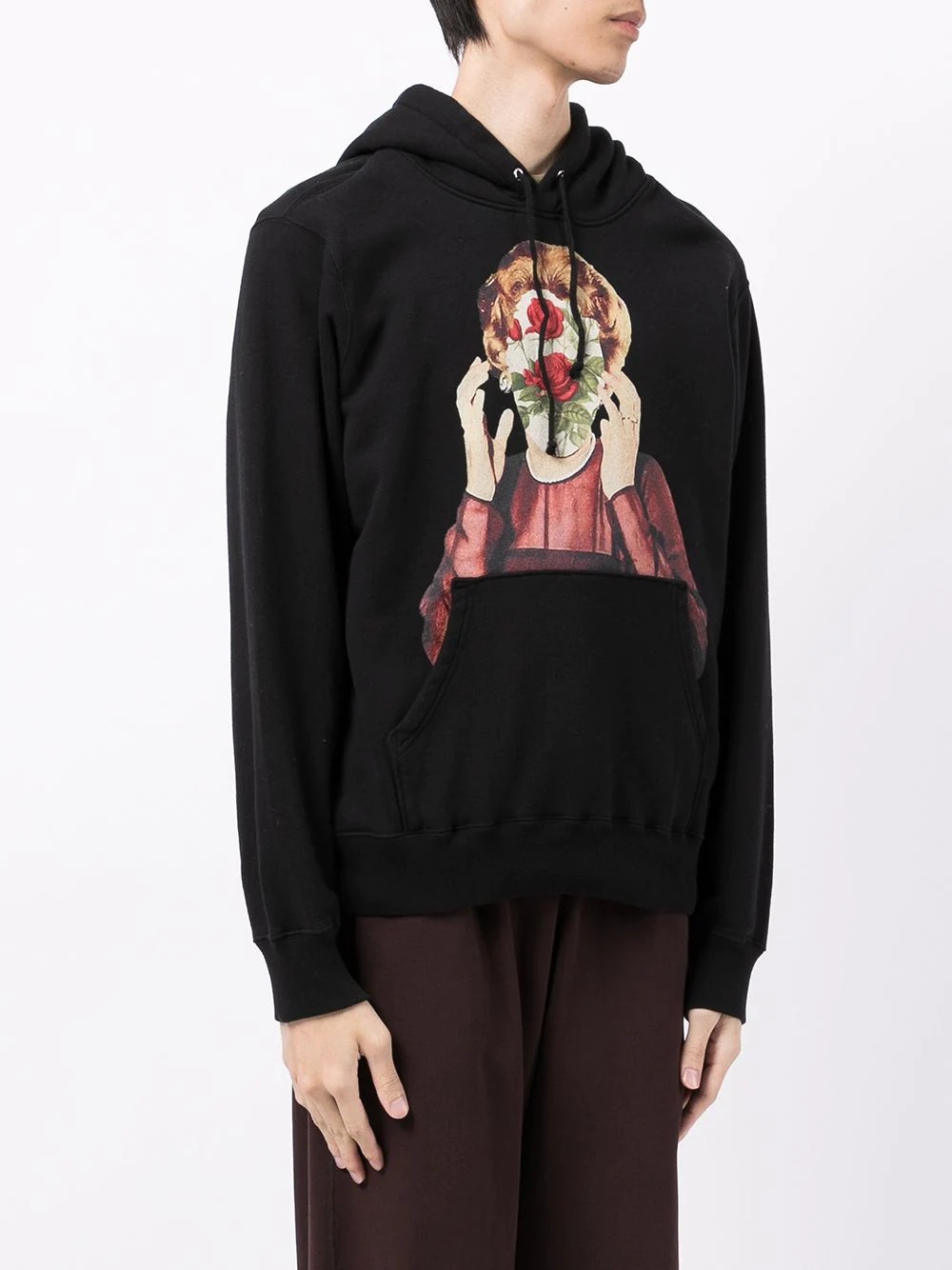 graphic-print cotton hoodie - 3