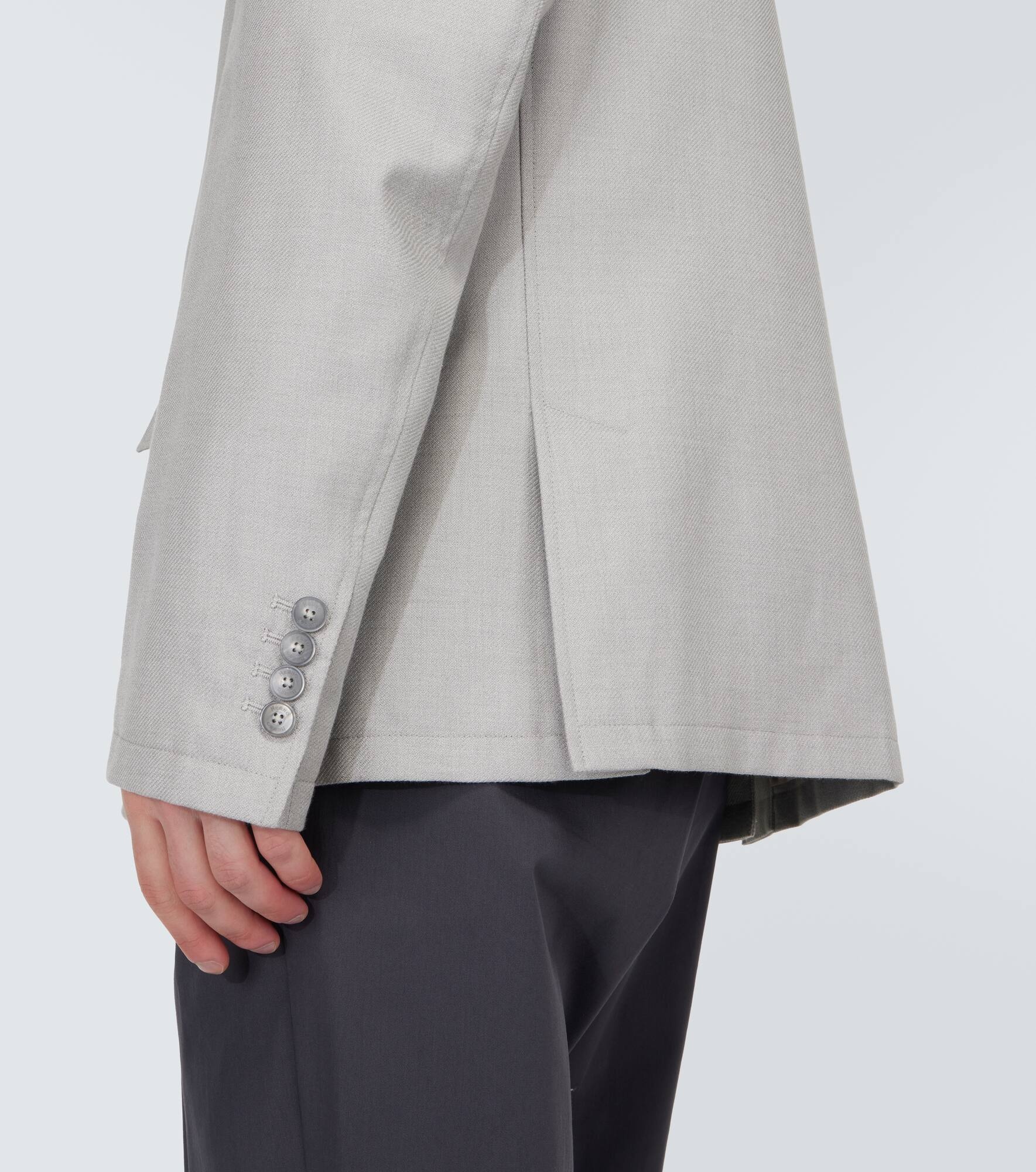 Cotton, cashmere, and silk coat - 6