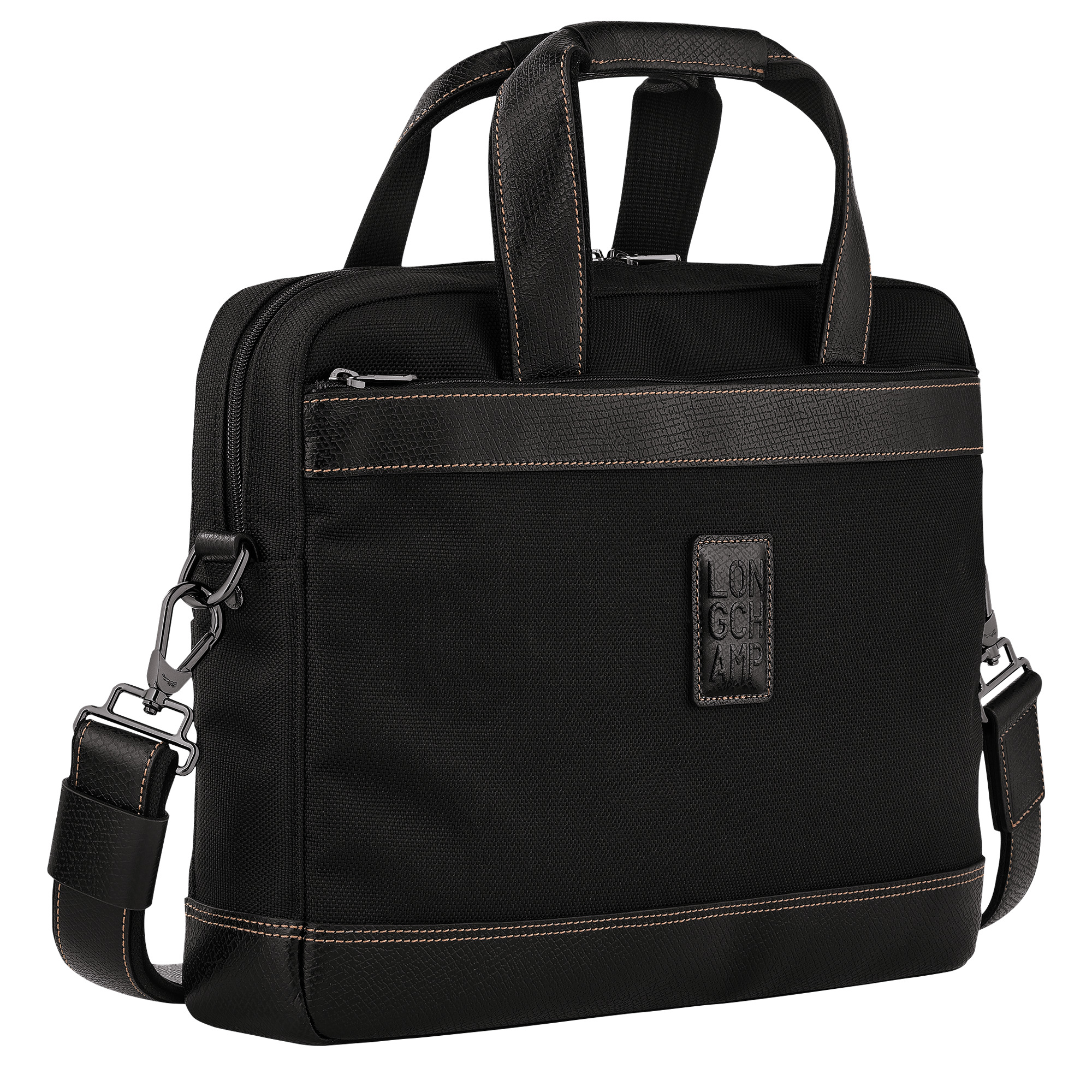 Boxford S Briefcase Black - Canvas - 3