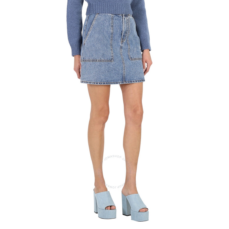 Coach Ladies Blue Cotton Denim Mini Skirt - 4