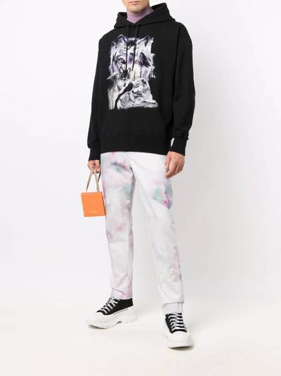 MSGM wolf-print long-sleeve hoodie outlook