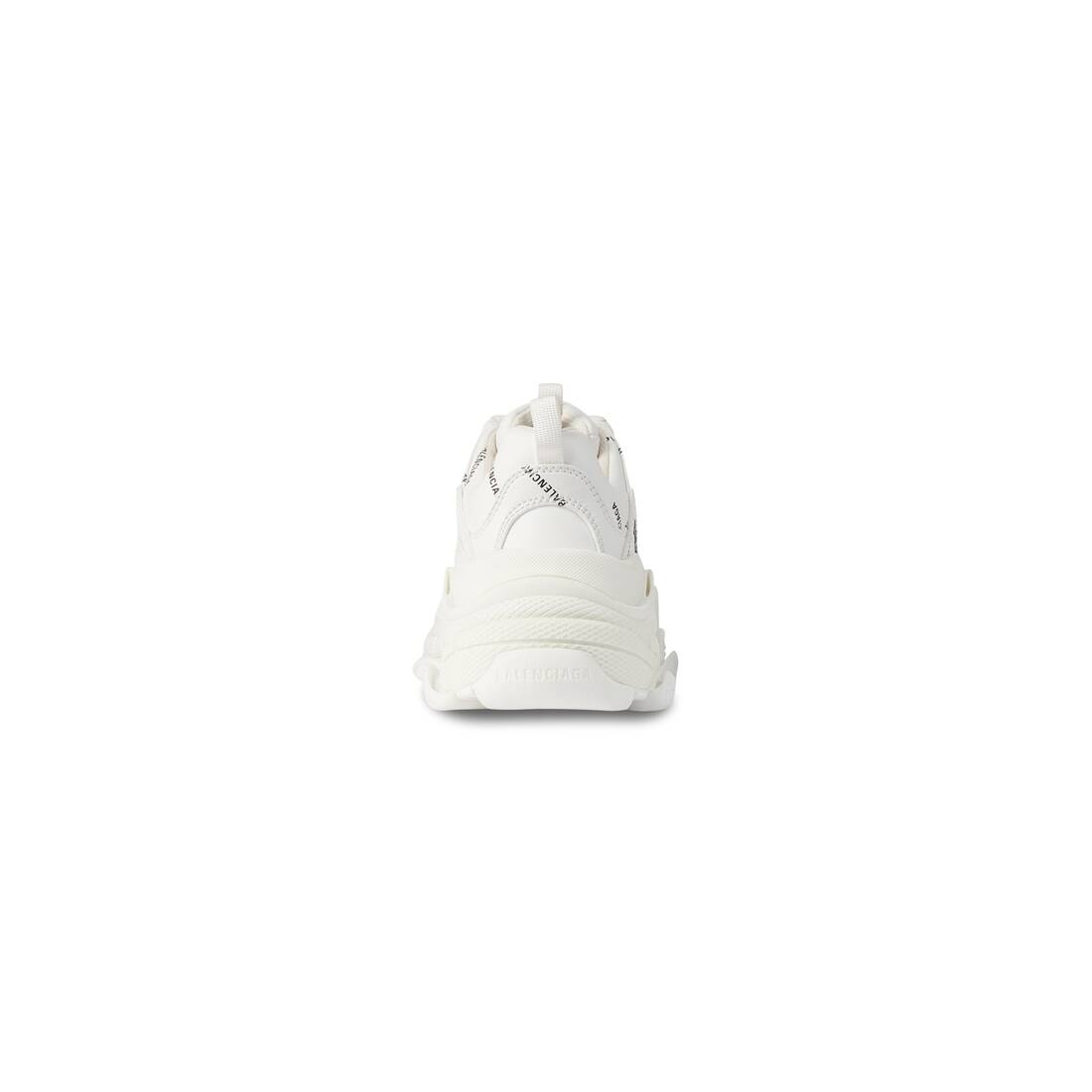 Women's Triple S Sneaker Allover Logo in White/black - 4