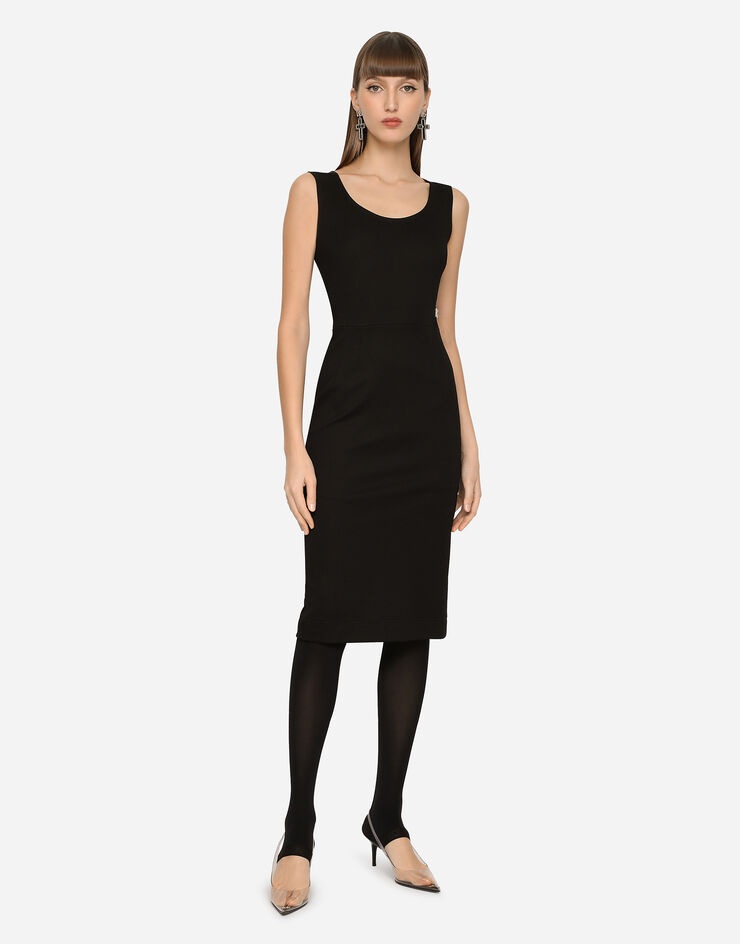 Sleeveless Milano rib midi dress - 4