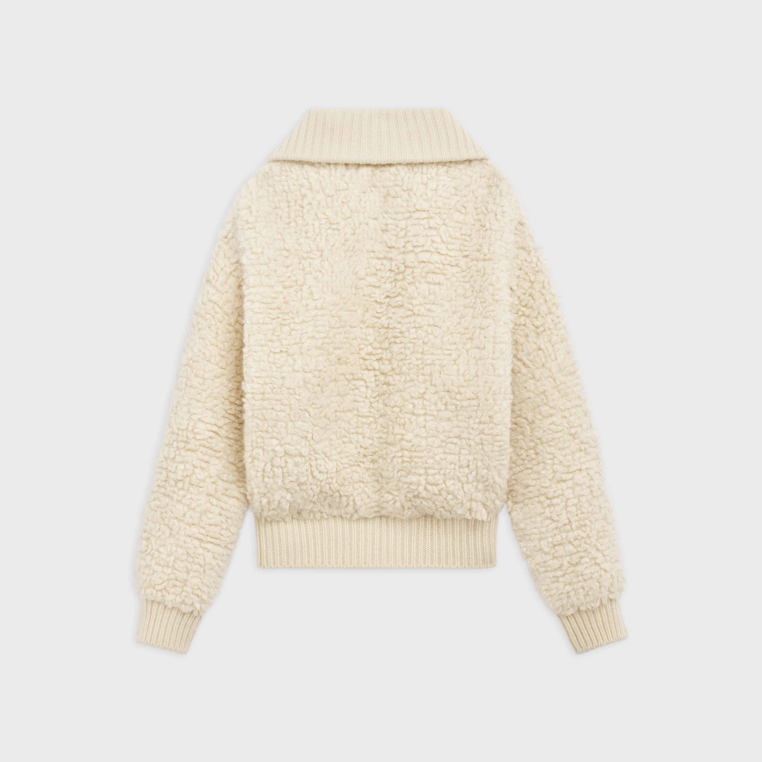 OPEN-COLLAR SWEATER IN ALPACA WOOL - 2