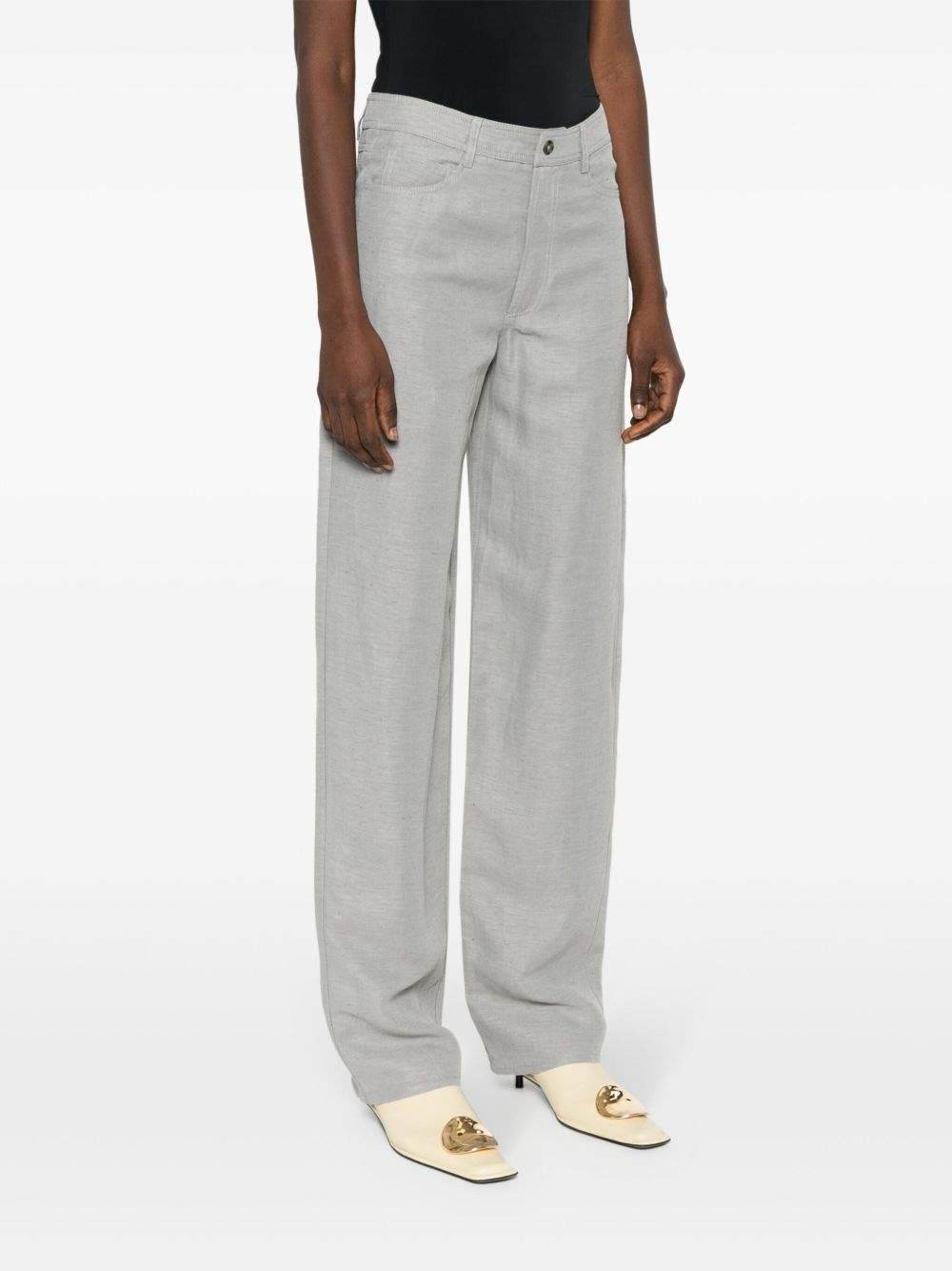 Peran mélange straight trousers - 3