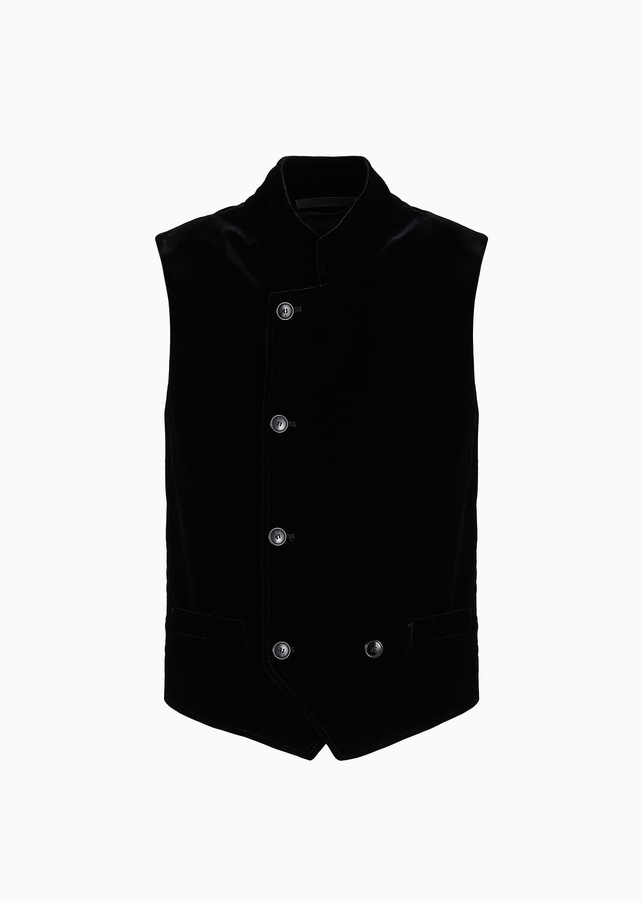 Single-breasted velvet gilet - 1