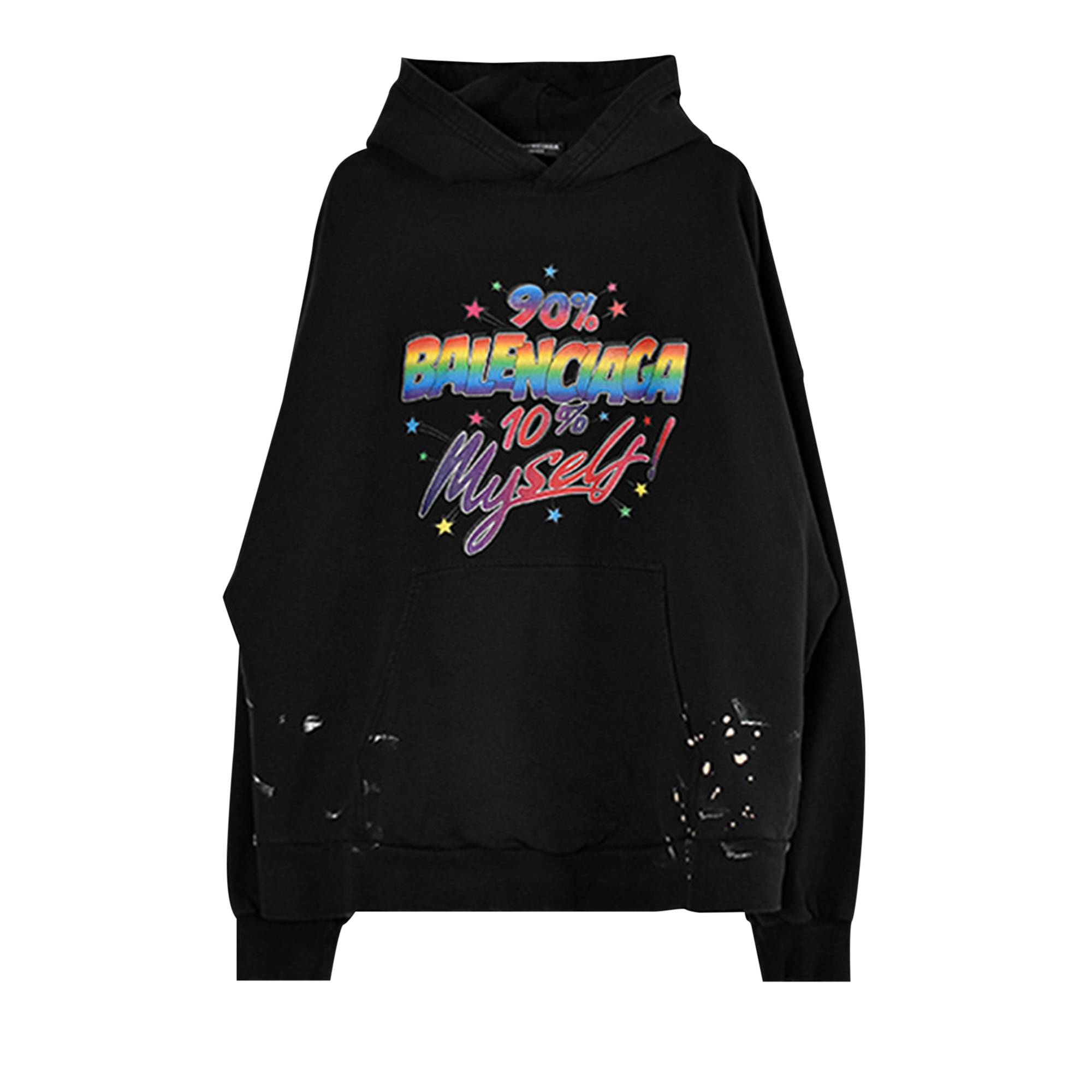 Balenciaga Wide Fit Hoodie 'Washed Black' - 1