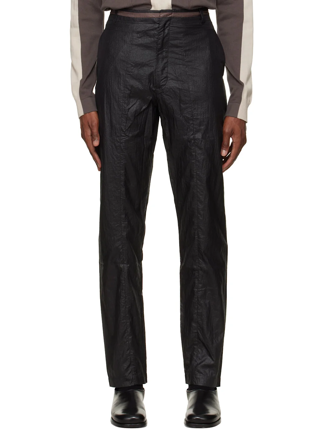 Gray Hertel Slim Trousers - 1