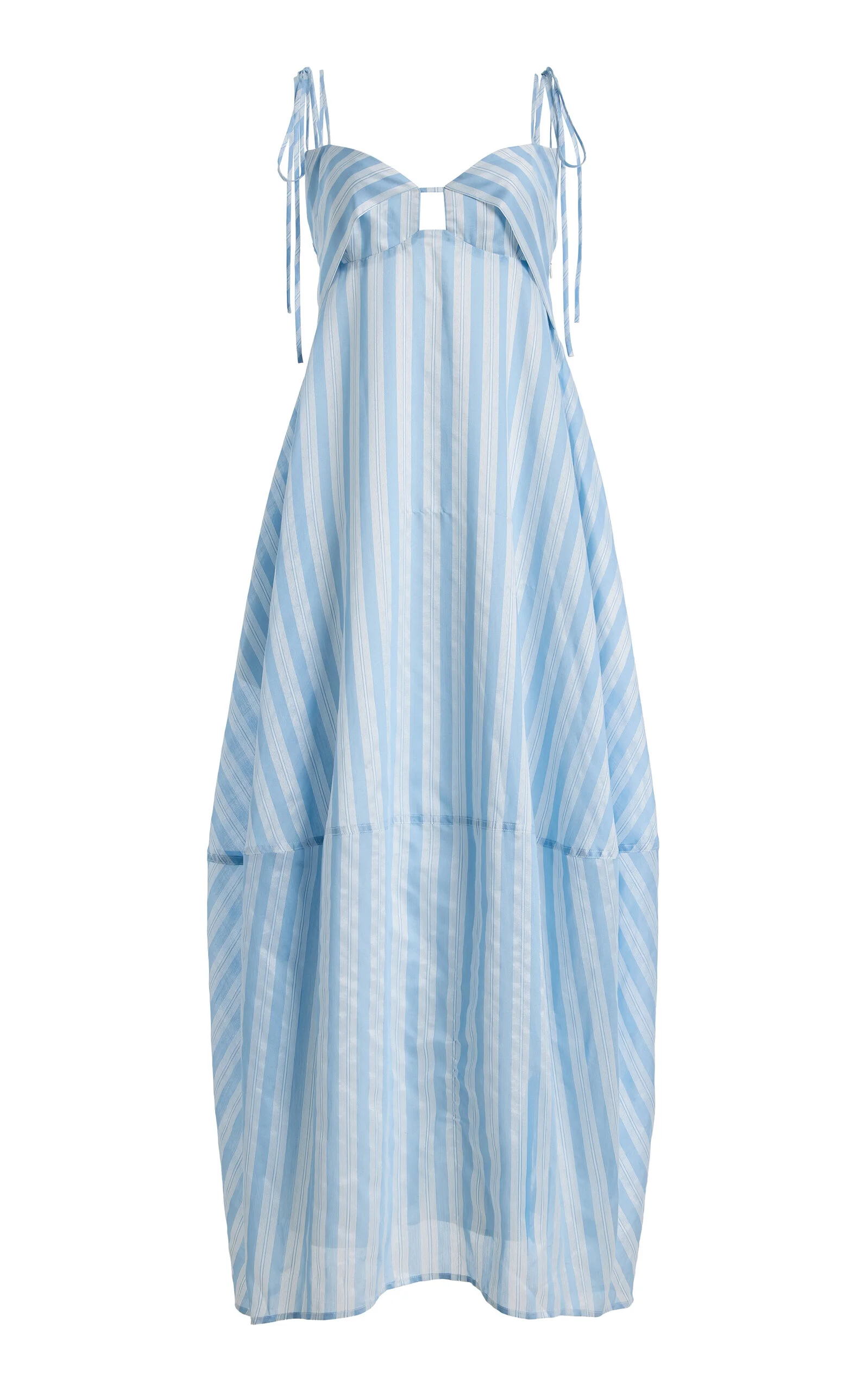 Melly Yarn-Dyed Midi Dress blue - 1