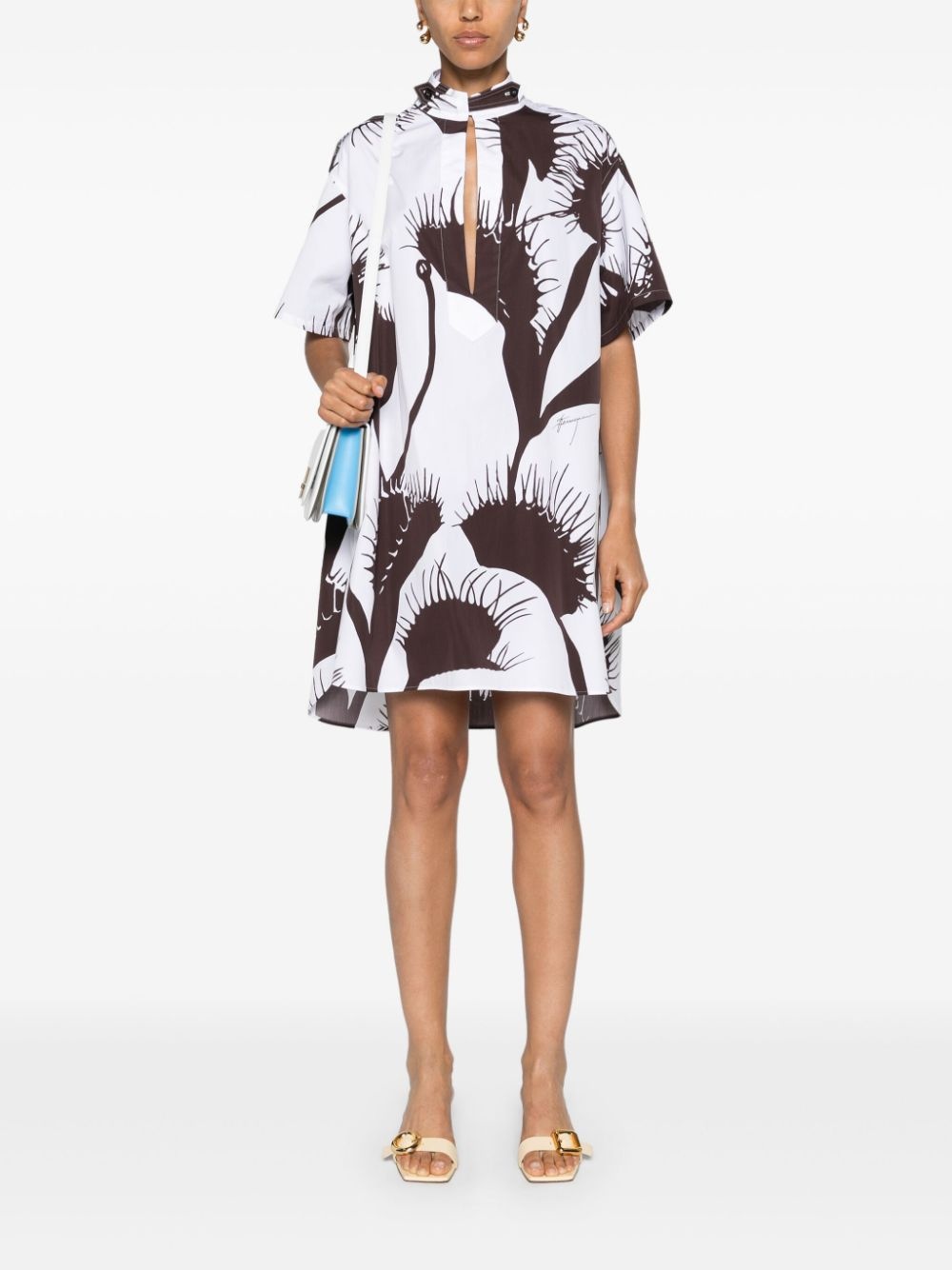 Cropped Venus print kaftan - 2