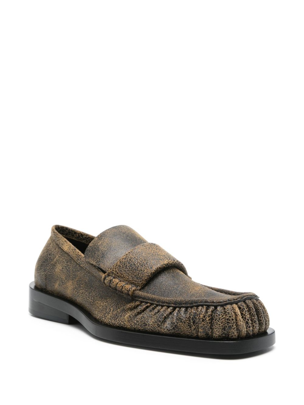 cracked-effect loafers - 2