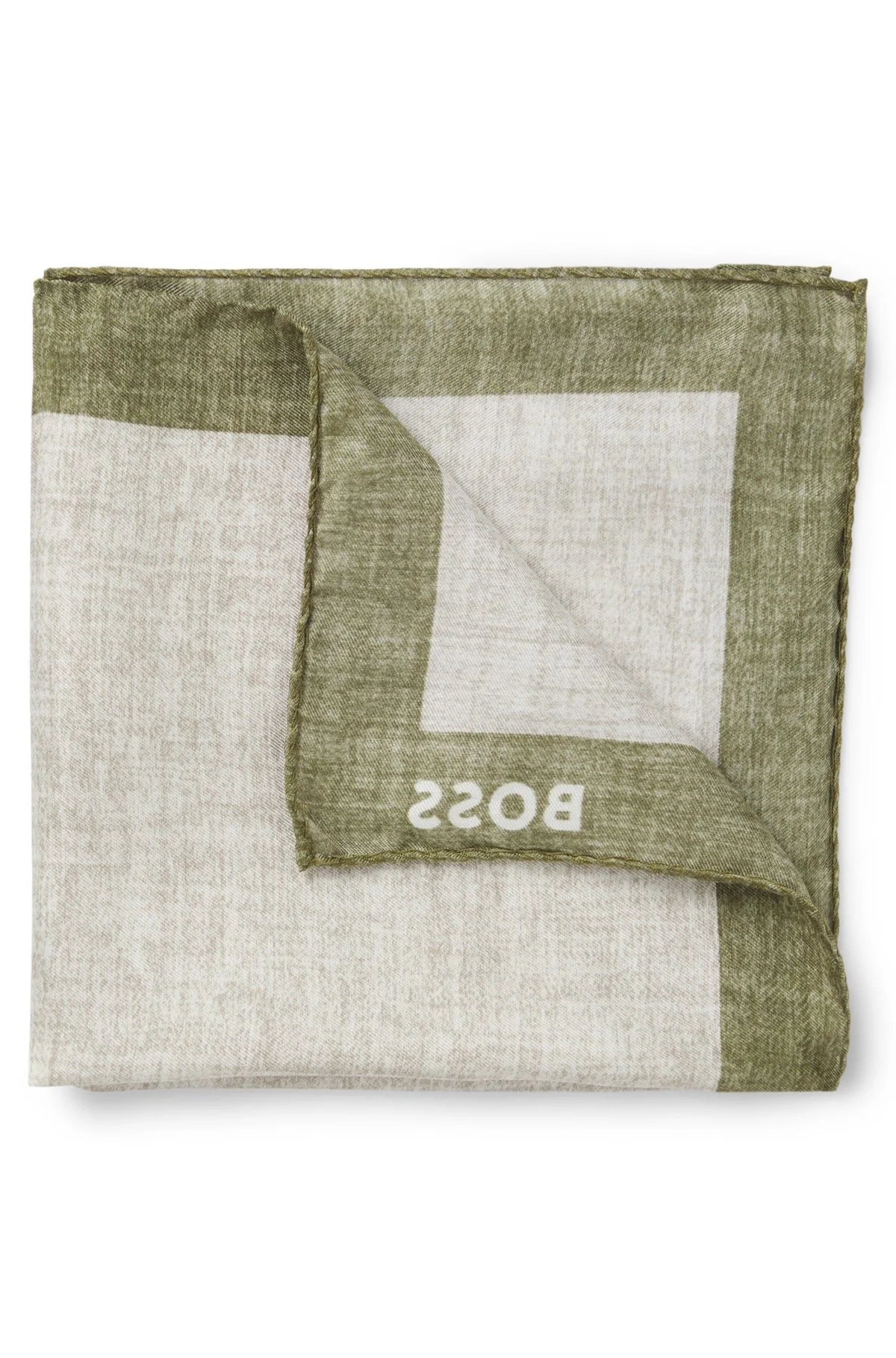 PRINTED POCKET SQUARE WITH LOGO BORDER - 1