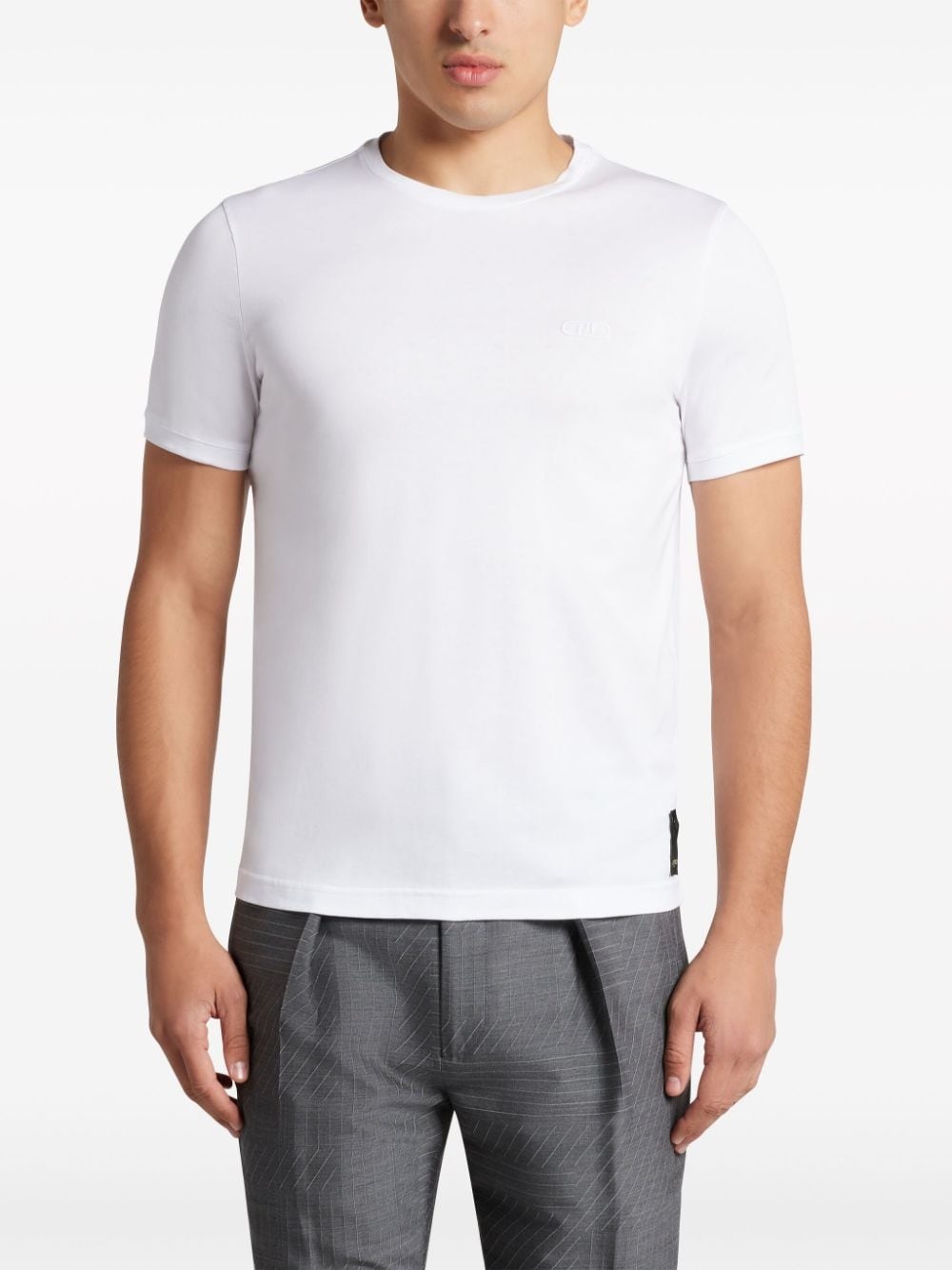 OâLock-embroidered cotton T-shirt - 3