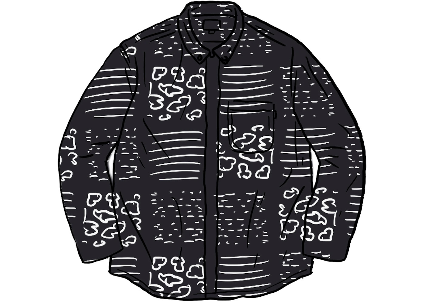 Supreme Paisley Grid Shirt Black - 1