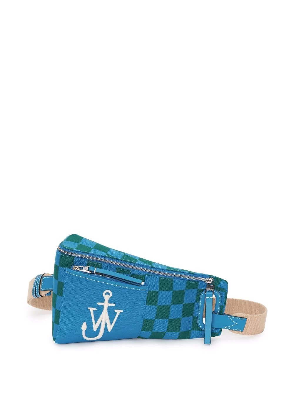 Anchor check-print belt bag - 1