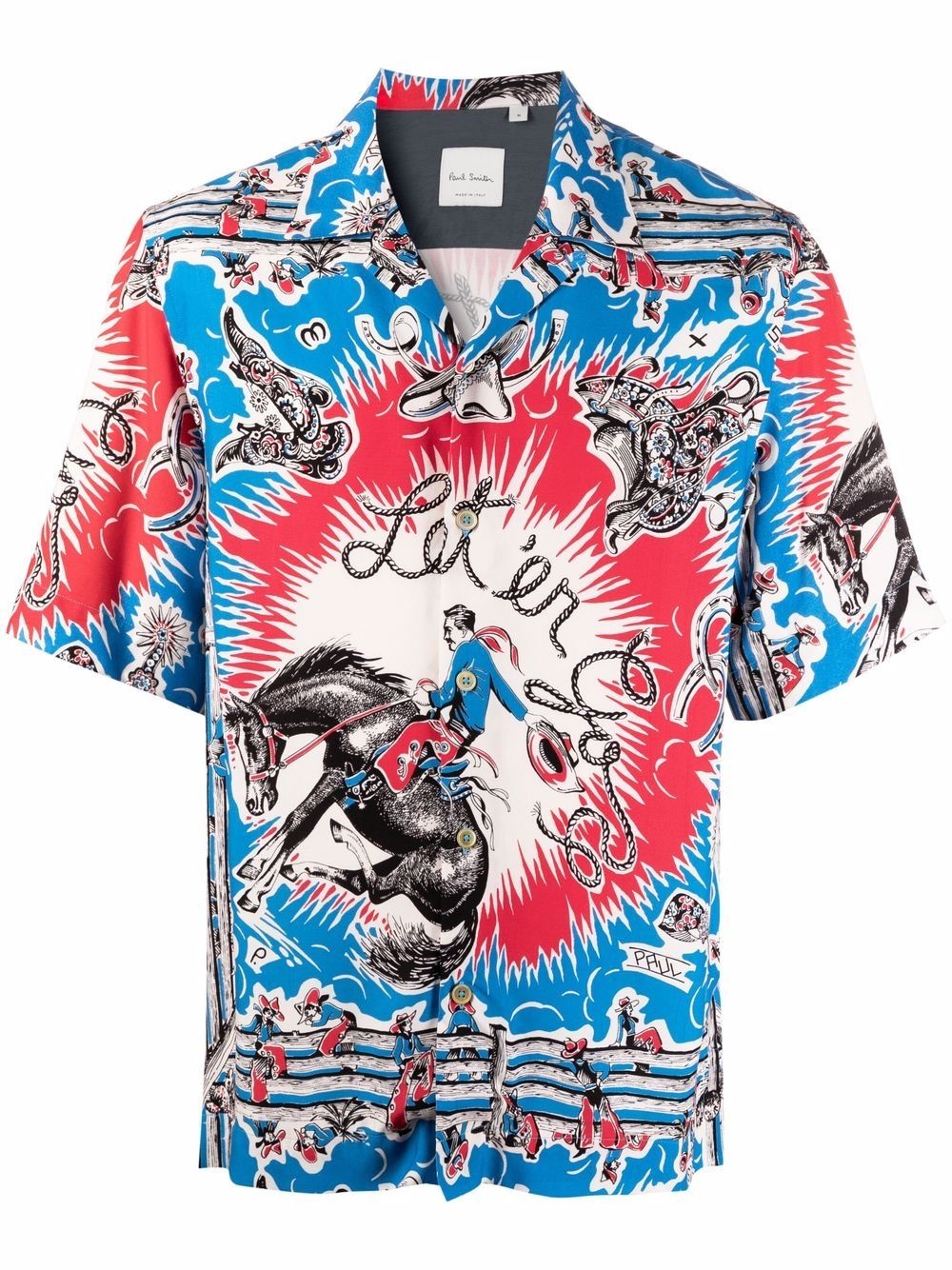 cowboy graphic-print shortsleeved shirt - 1