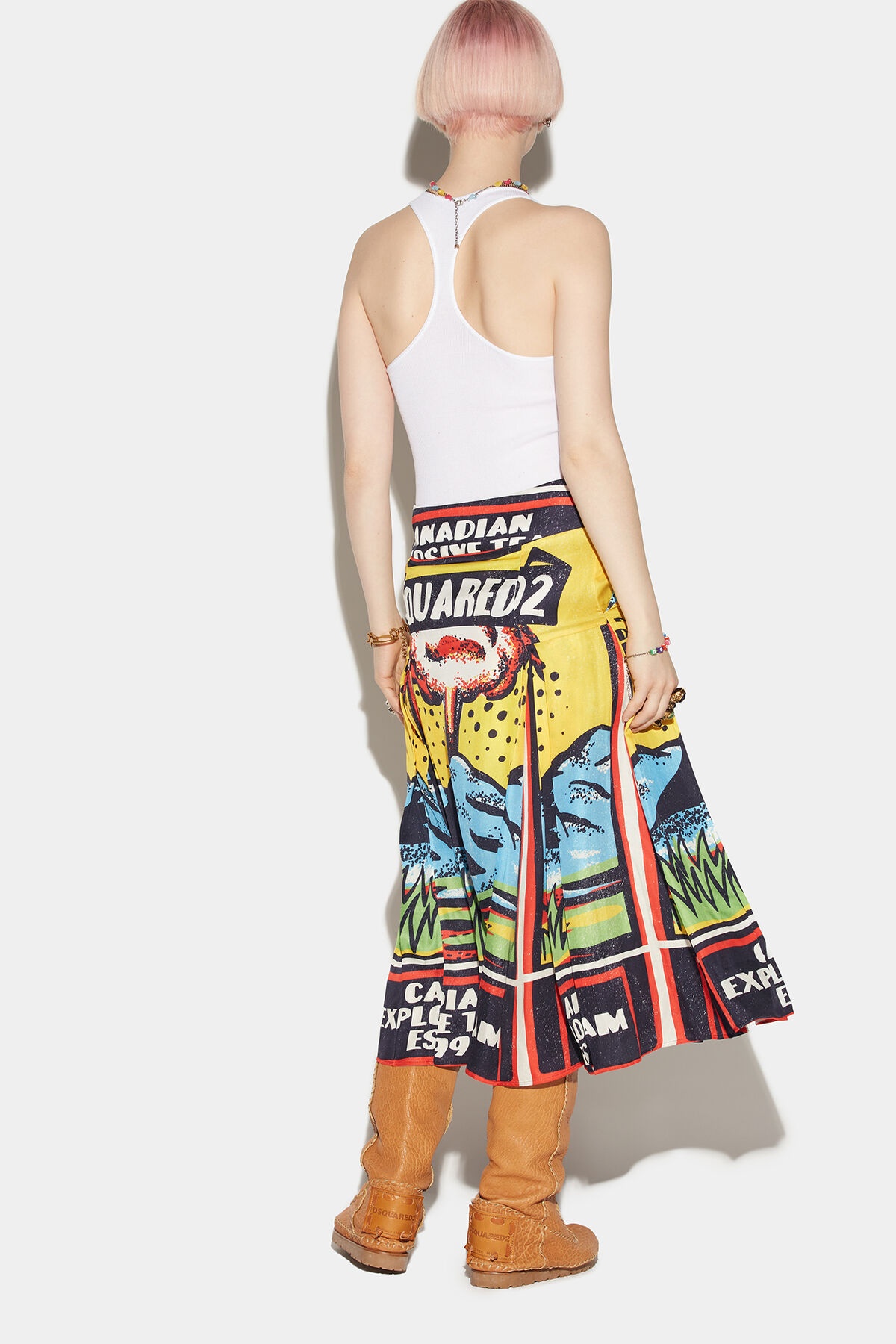PLEATED MIDI SKIRT - 4