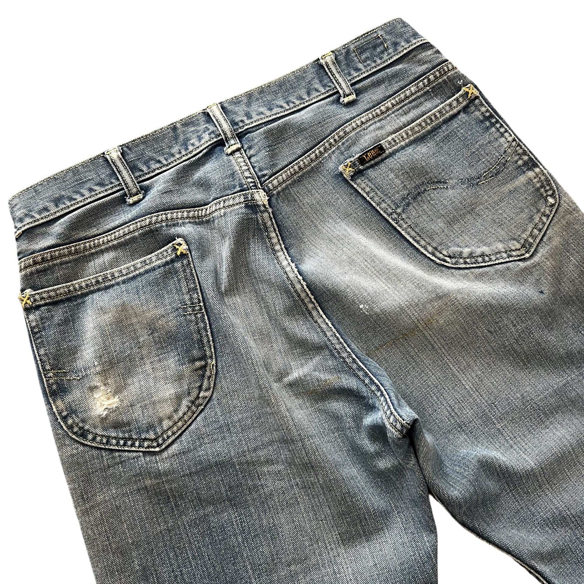 Final Blow - Vintage 1960s Lee Riders Sanforized Selvedge Mud Wash Repaired Denim SZ 33 - 9