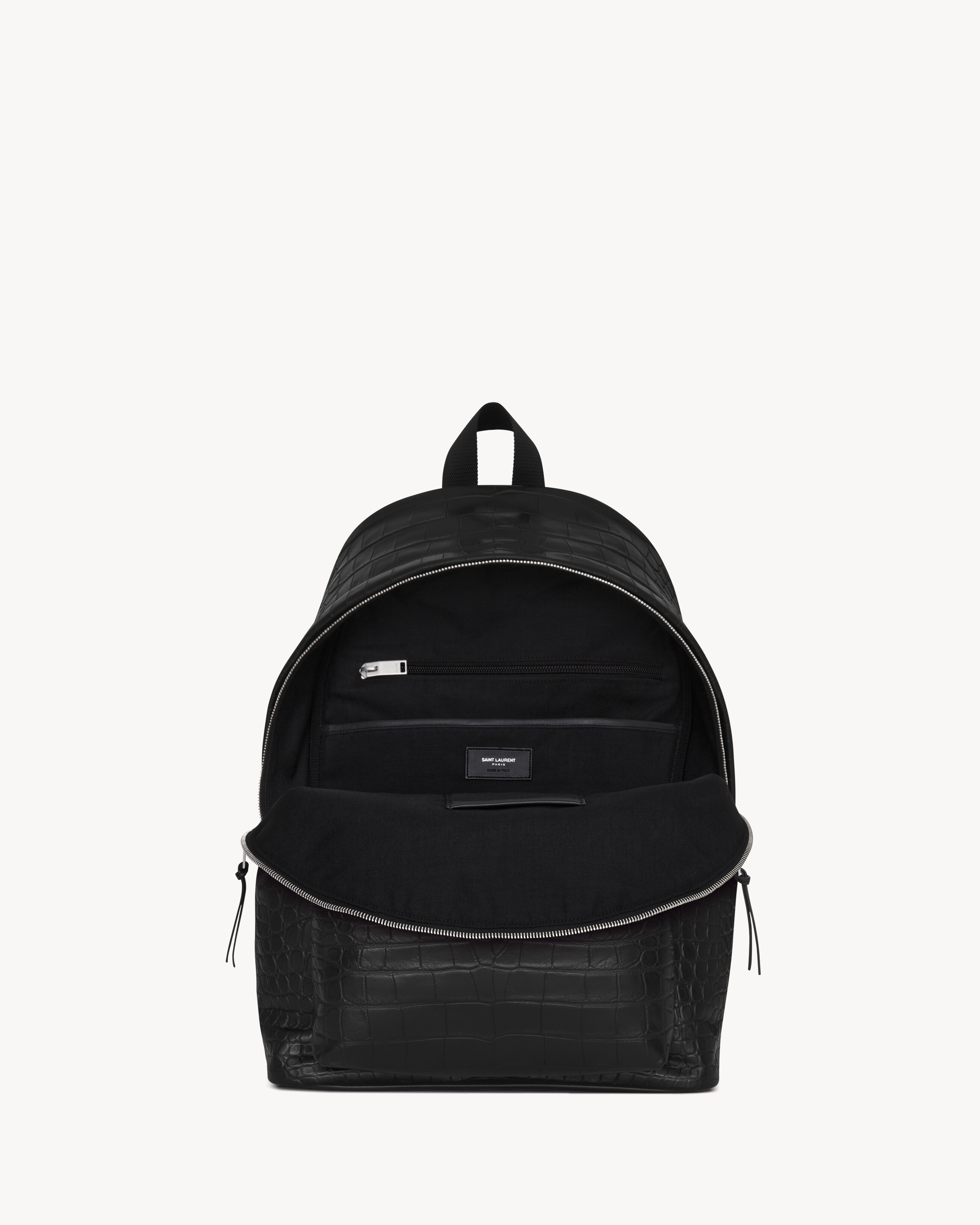 CITY BACKPACK IN CROCODILE-EMBOSSED LEATHER - 4