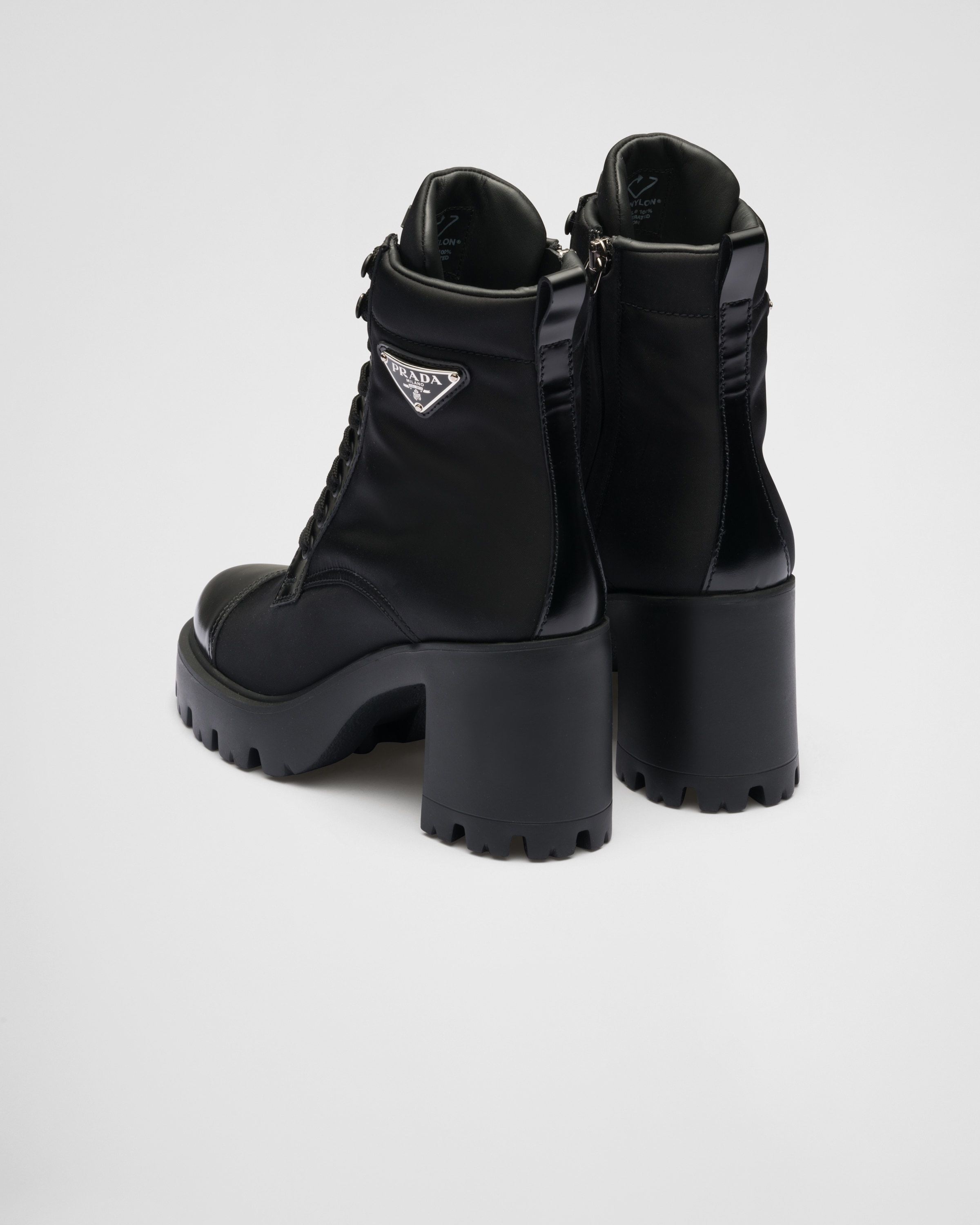 Re-Nylon and leather booties - 5
