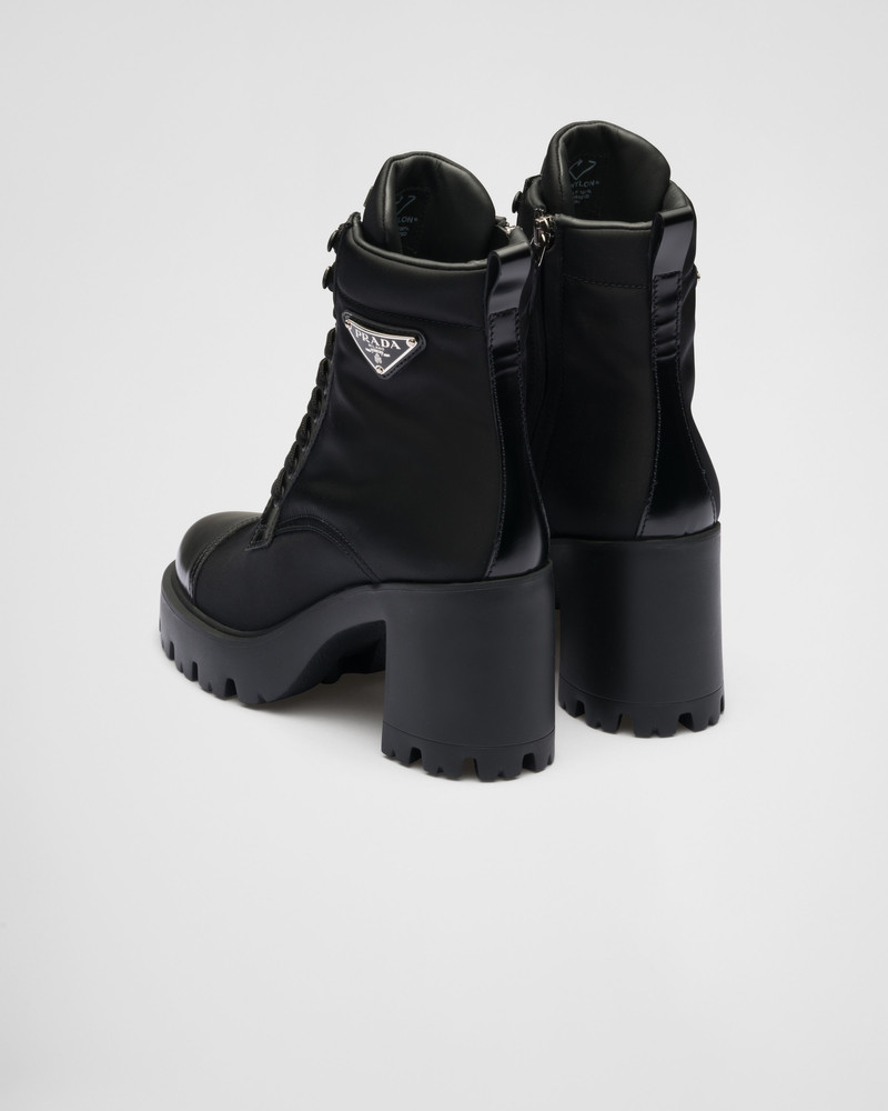 Re-Nylon and leather booties 5